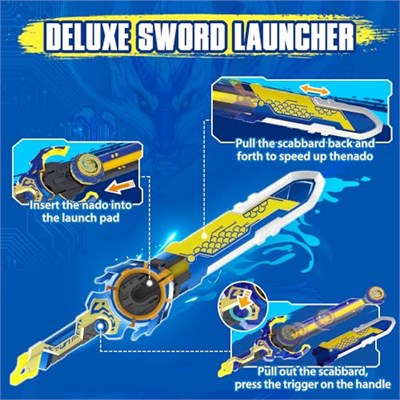 INFINITY NADO Spinning Tops Metal Toys for Boys, Battle Tops Sword Launcher, Battling Tops for Boys Girls 5 6 7 8 9 10 11 12 Years, Split Series  - Seçenekler: Ejderha, Ayı, Blazing War Bear, Kanatlar