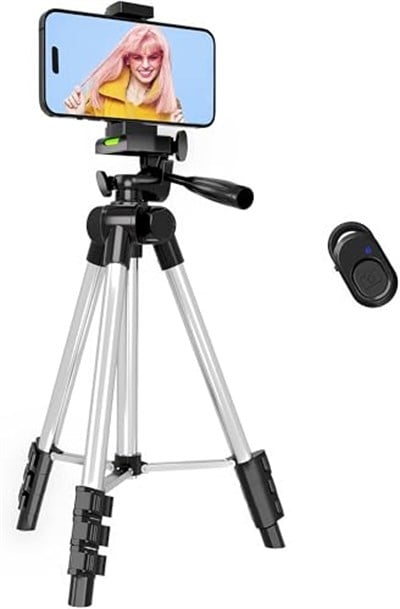 Infomax Telefon Tripodu – 33-110cm Katlanabilir Tripod Telefon Tutucu, 360° Döner Başlık, Bluetooth Kumandalı Selfie Çubuğu, iOS/Android Uyumlu, Kamera ve GoPro ile Kullanılabilir