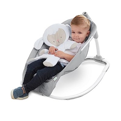 Ingenuity 2si 1 Arada Hafif Bebek Salıncağı ve Hoppala (0-30 Ay, 18 Kiloya Kadar) - Yemek Zamanı Matı, Titreşimler ve Sesler