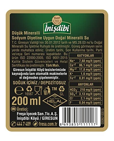İnişdibi Maden Suyu 24lü Paket (200 ml x 24 Adet) (2 paketi)