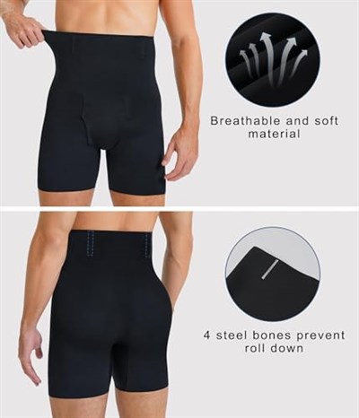 Inner Vision, Karın Kontrol Bodysuit ve Iç Çamaşırı Fitness Vücut Şekillendirici 3 Boyutlu Erkek Duble Korse Boxer