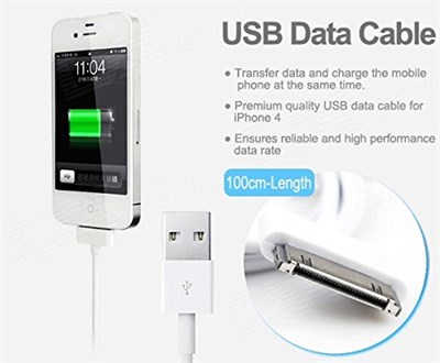 inovaxis iPhone 4/S Hızlı Data ve Şarj&Şarj Kablosu, Beyaz