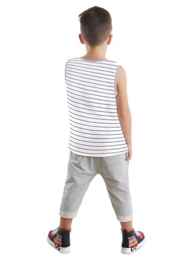 İnşaat Aracı Erkek Çocuk T-shirt Kapri Şort Takım