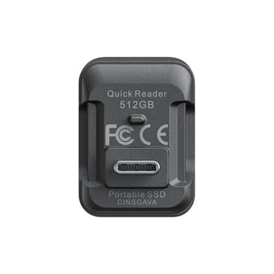 Insta360 Hızlı Okuyucu 512 GB Taşınabilir SSD, Hızlı Harici Thumb Sürücü Depolama, USB-C Memory Stick Ace Pro 2/X5/X4 Air, iPhone, Android, PC, Yaratıcılar için Lexar ile Birlikte Geliştirildi