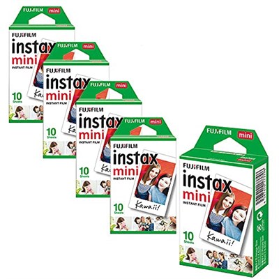 Instax Fujifilm Mini 7-8-9-11-25-70-90 için Film 50 Adet