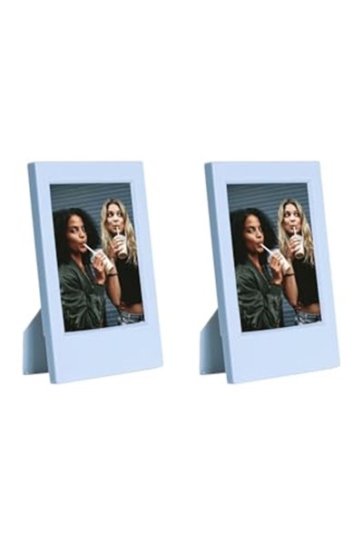 Instax Mini Film Uyumlu Mavi 2li Klasik Fotoğraf Çerçeve Seti