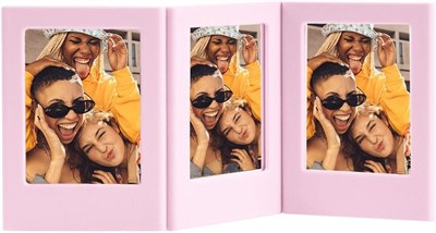Instax Mini Film Uyumlu Pembe 3lü Mıknatıslı Fotoğraf Çerçeve Seti