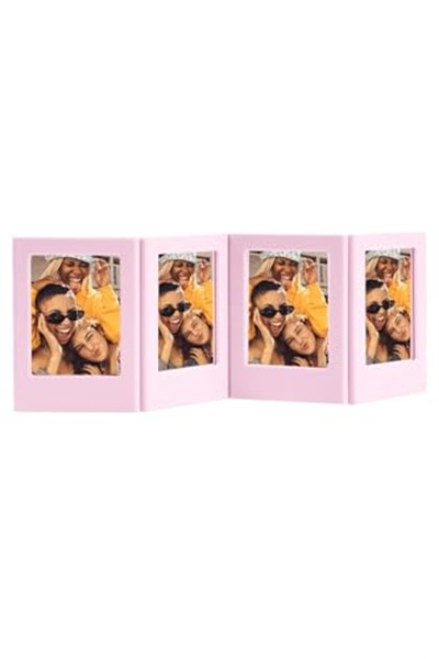 Instax Mini Film Uyumlu Pembe 4lü Mıknatıslı Fotoğraf Çerçeve Seti