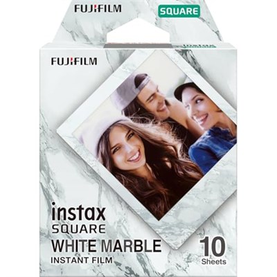 instax Square Film, Beyaz Mermer (1 x 10 Çekim) - Seçenekler: 10 Shot, 10 atış
