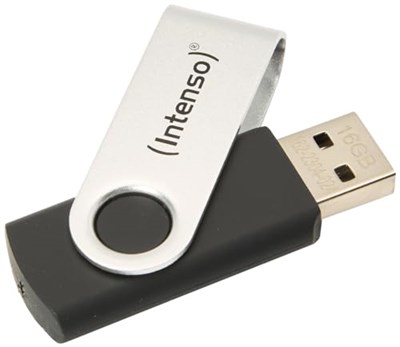 Intenso USB Stick Basic Line 16GB Siyah, Gümüş 4034303015368 - Seçenekler: 1 x 16 GB, 1 x 64 GB