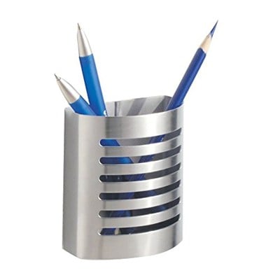 InterDesign Forma manyetik kalem tutucu ve kalem tutucu, paslanmaz çelik, Mattsilberfarben, Set of 1