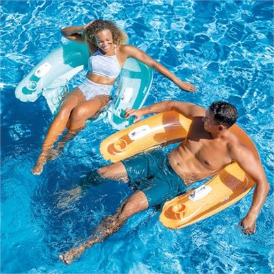 INTEX Sitn Float aufblasbarer Poolsessel, halbtauchig, aufblasbar