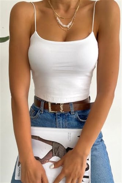 İp Askılı Crop Bluz