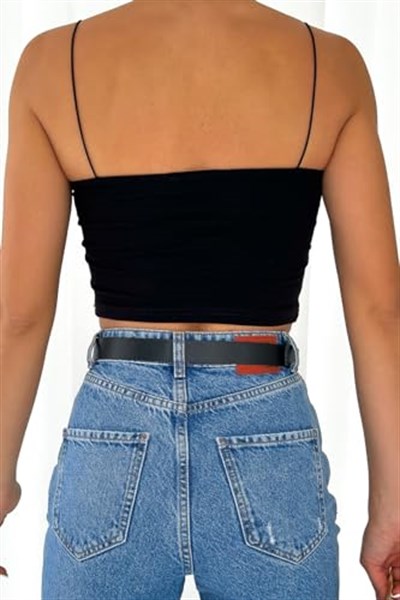 İp Askılı Crop Bluz