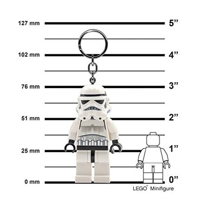 IQ Lego Star Wars Schlüsselanhänger mit LED-Taschenlampe Spielzeuggeschenke für Kinder - 76 mm große Figur - 2 CR2025 Batterien enthalten