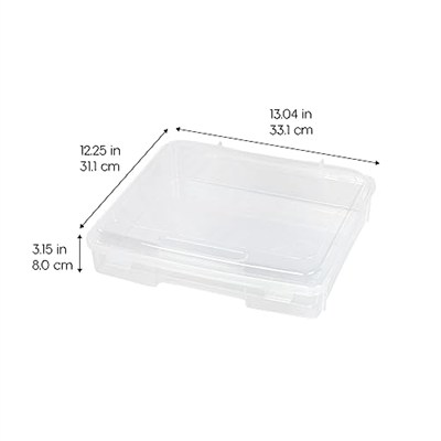 IRIS USA Masa Oyunu Depolama El İşi Düzenleyici Kutusu, Geçmeli Mandal Kapaklı 6lı Paket Taşınabilir Plastik Kasa Kutusu, Bulmacalar, Dergiler, Hobiler, Sanat Malzemeleri için, 8.5