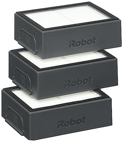 iRobot orijinal dolum seti (1 adet) 3 yüksek performanslı filtre, Roomba e/i serisi ile uyumlu, siyah