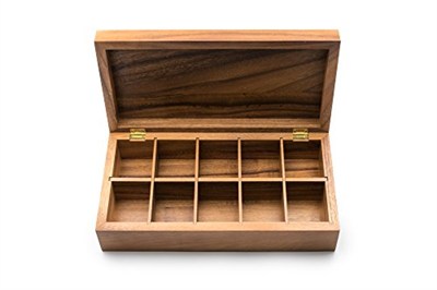 Ironwood Gourmet Dikdörtgen Vauxhall Çift Çay Kutusu, Akasya Ağacı