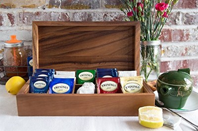 Ironwood Gourmet Dikdörtgen Vauxhall Çift Çay Kutusu, Akasya Ağacı