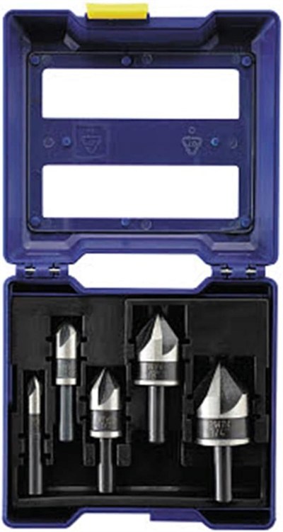 Irwin 1877793 konik havşa ucu seti, metal için, 5 parça