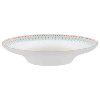 İstanbul Porselen Nar Fine Bone Çukur Tabak Mavi 22 cm