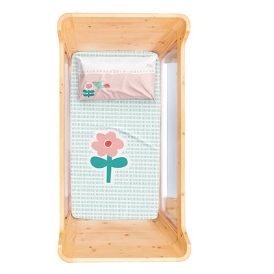 Itsy Bitsy Kids Amulet Pamuk Saten Pembe Bebek Çarşaf Seti 80x140cm