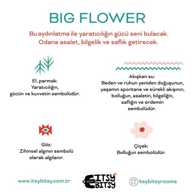 Itsy Bitsy Kids Big Flower Aplik Başlığı, Pembe, 13.5x16cm