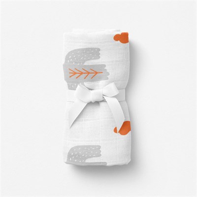 Itsy Bitsy Kids Bird Of Life Gri , Müslin Bebek Örtüsü , 70x70 Cm