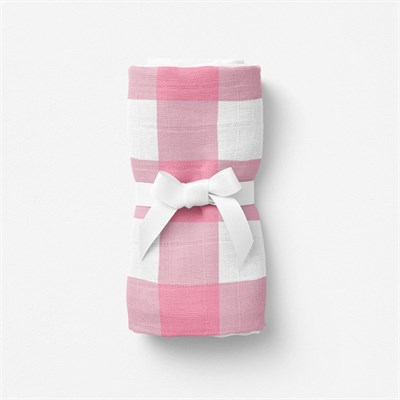 Itsy Bitsy Kids Bird Of Life Pink Check , Müslin Bebek Örtüsü , 70x70 Cm