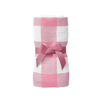 Itsy Bitsy Kids Bird Of Life Pink Check , Müslin Bebek Örtüsü , 70x70 Cm
