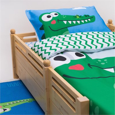 Itsy Bitsy Kids Croc-a-dream Çift Taraflı Pamuk Saten Çok Renkli Çocuk Nevresim Seti 140x200cm