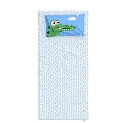 Itsy Bitsy Kids Croc-a-dream Pamuk Saten Çok Renkli Çocuk Çarşaf Seti 90x190cm