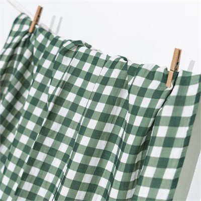 Itsy Bitsy Kids Petit Fleur Green Check , Müslin Bebek Örtüsü , 70x70 Cm