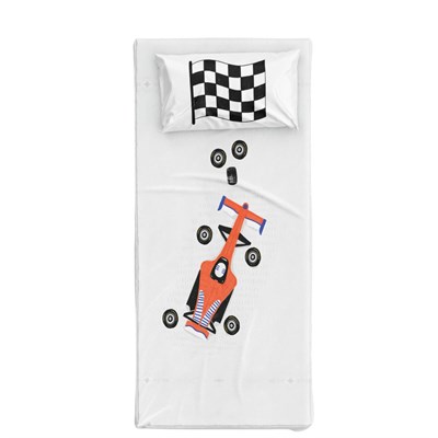 Itsy Bitsy Kids Ready Steady Go Pamuk Saten Çok Renkli Çocuk Çarşaf Seti 90x190cm