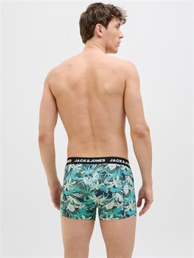 Jack & Jones Additionals Jactasmania Desenli Streç Pamuklu 3 Pack Boxer Erkek BOXER 12277719