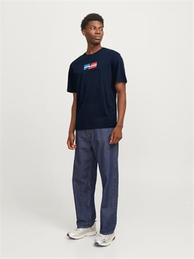 Jack & Jones Beyaz O-Yaka Grafik Baskılı T-Shirt, 12268415