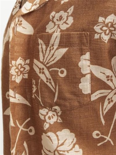 JACK & JONES Comfort Fit Kısa Kollu Resort Yaka Çiçek Desenli Gömlek, JPRBLUFLORES