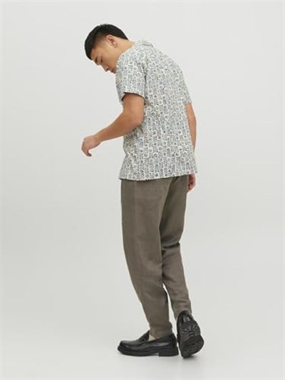 JACK & JONES Desenli Polo Yaka Kısa Kol Gömlek, 12234367