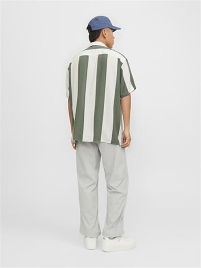 JACK & JONES Erkek Jcojeff AOP Resort Shirt Ss Relax kısa kollu gömlek