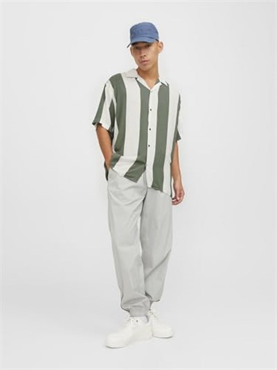 JACK & JONES Erkek Jcojeff AOP Resort Shirt Ss Relax kısa kollu gömlek