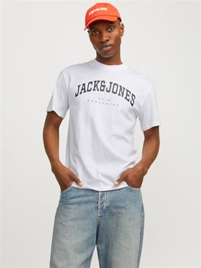 JACK & JONES Erkek Jjecaleb Varsity Tee Ss O-Neck Noos T-Shirt