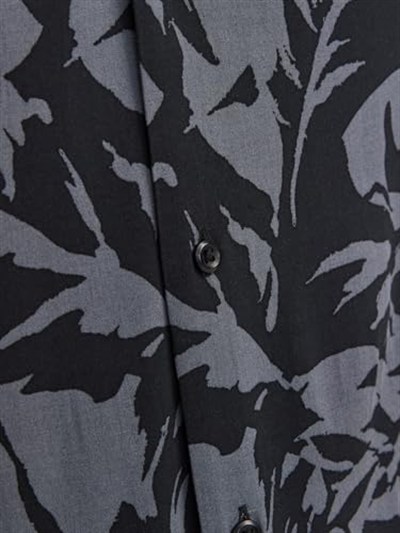 JACK & JONES Erkek Jjguru Monochrome AOP Resort Shirt Ss Gömlek