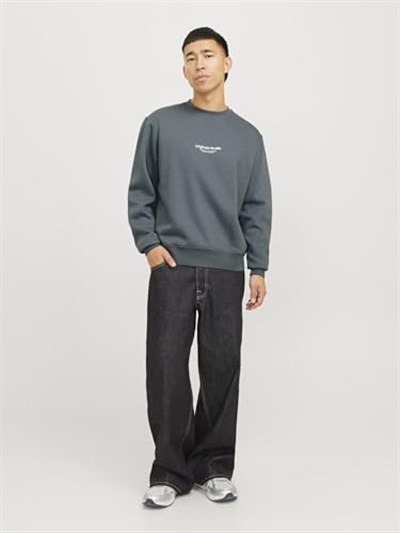 JACK & JONES Erkek Jorvesterbro Sweat Crew Neck Noos