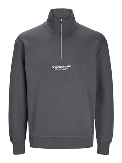 JACK & JONES Erkek Jorvesterbro Sweat Quarter Zip Hn Noos Sweatshirt