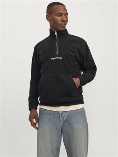 JACK & JONES Erkek polar sweatshirt baskılı polar sweatshirt