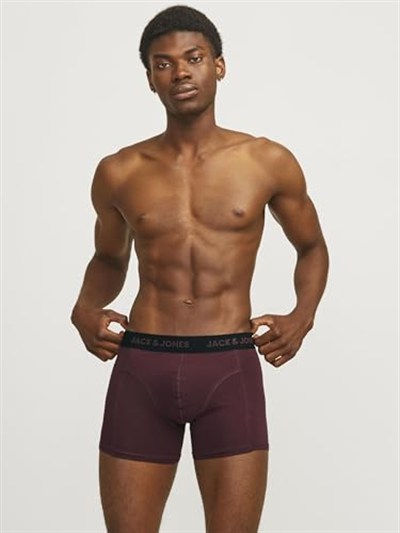 JACK & JONES JACJERRY SOLID TRUNKS 3 PACK Boxer Erkek