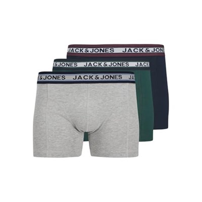 JACK & JONES Jacoliver Solid Trunks 3 Pack Ln Boxer Şort Erkekler