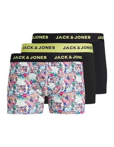 JACK & JONES JACTIGER MICROFIBER TRUNKS 3 PACK Boxer Erkek