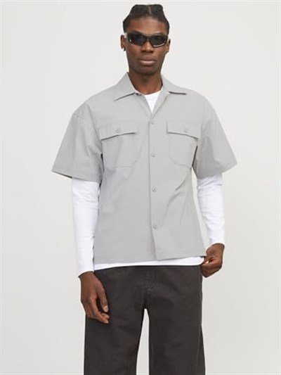 Jack & Jones JCOALTITUDE Oversize Siyah Gömlek, 12251280