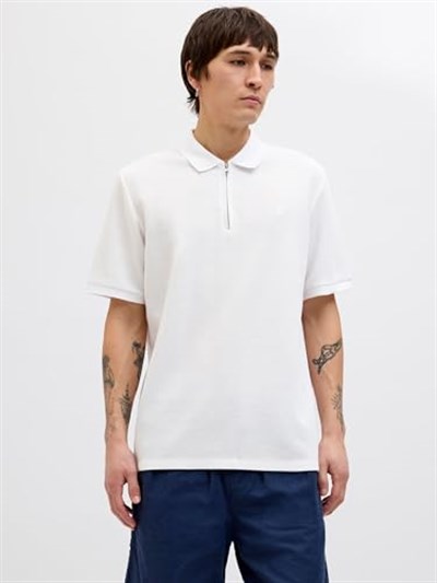 JACK & JONES Jjeaustin Zip Polo Ss Sn Jjeaustin Zip Polo Ss Sn Erkekler